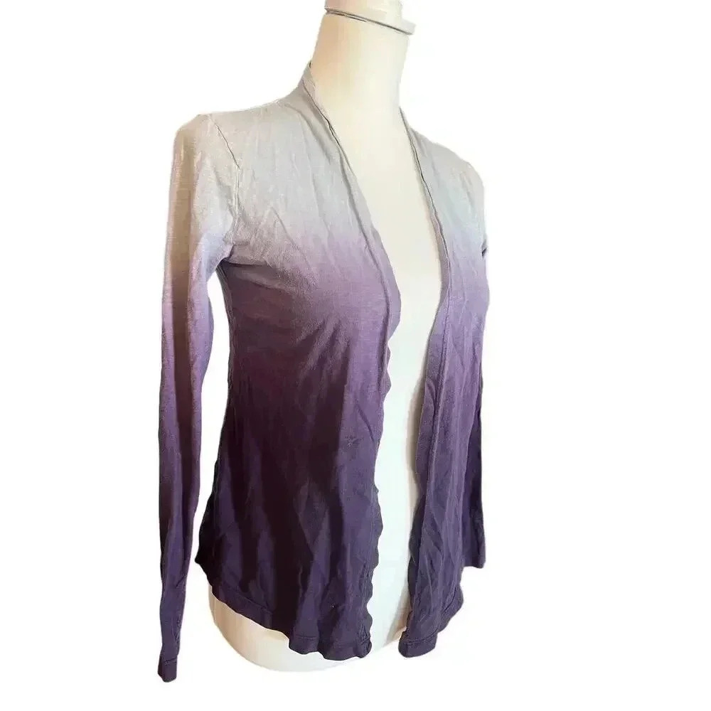 GAP purple hombre thin cardigan 100% cotton size xs